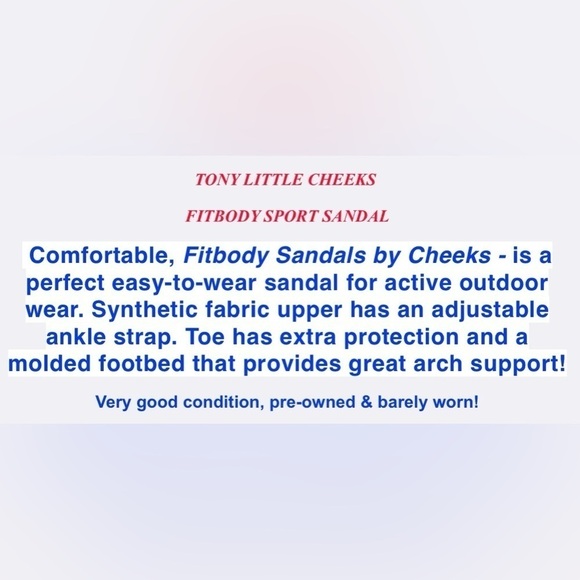 Cheeks Fitbody Sport Sandals women’s size 7 1/2W, EUC, Blues, velcro - Picture 12 of 12